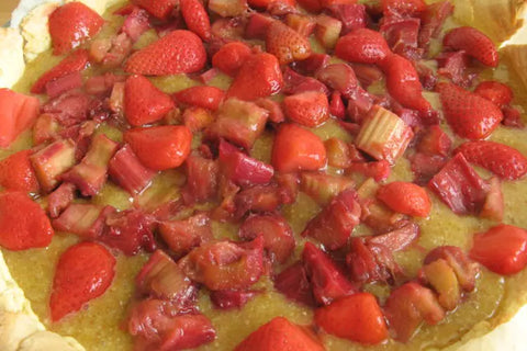 Tarte crème de rhubarbe et fraises